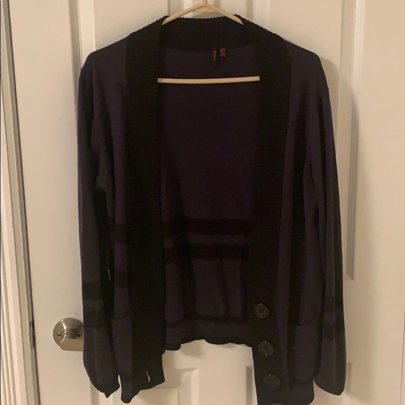 Oversized navy cardigan - Picture 3 of 4